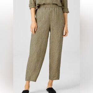 Eileen Fisher Organic Linen Pull On Pant Size M
